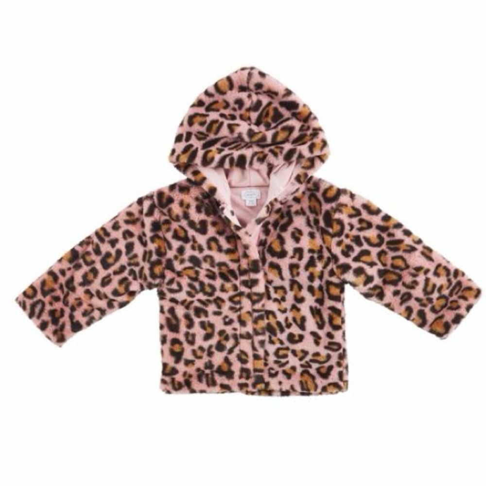 NWT Mud Pie Faux Leopard Fur Toddler Jacket 2T-3T